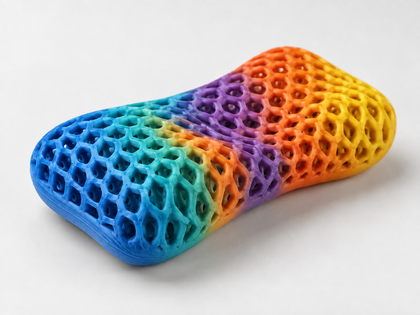 Colorful flexible 3D printed lattice component
